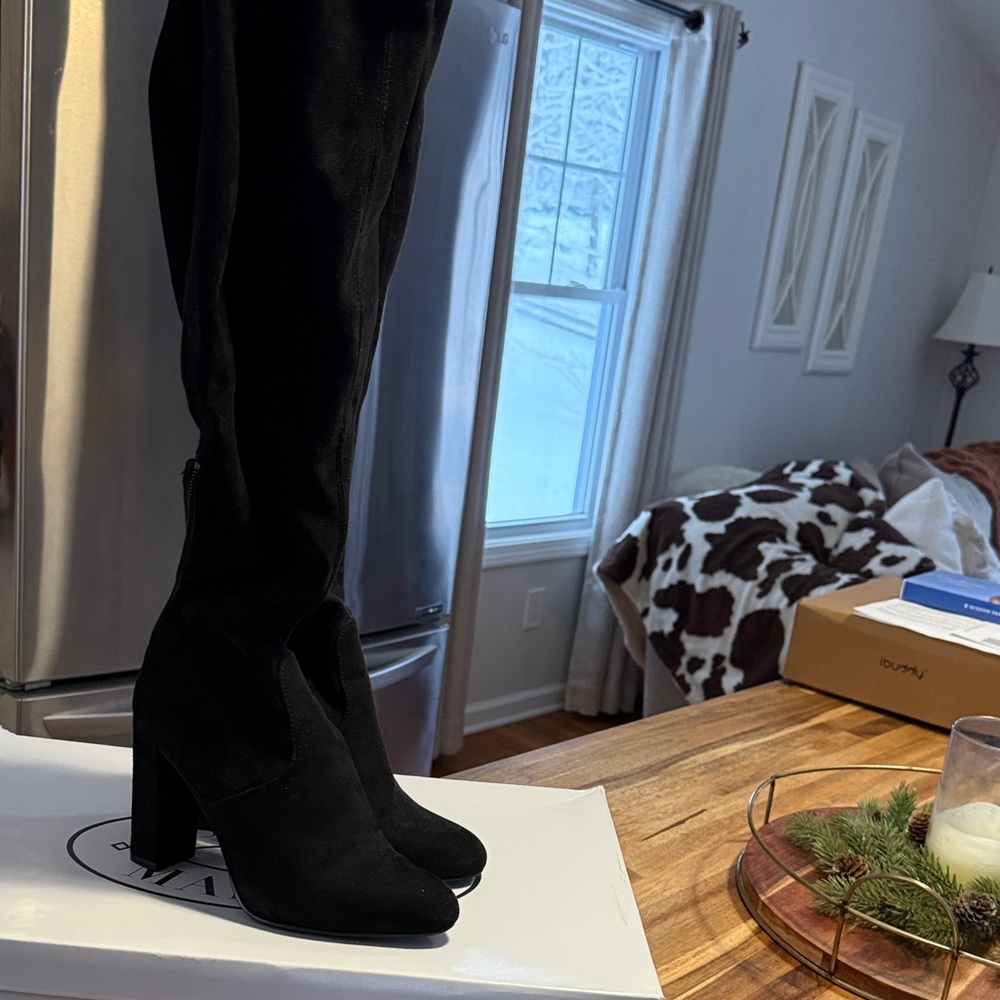 Steve Madden Black Over the Knee Boots